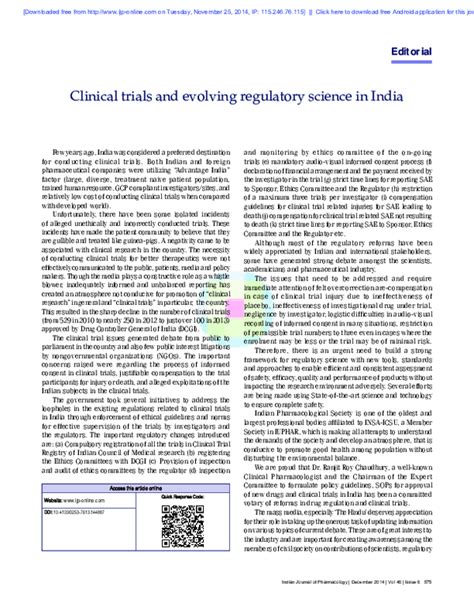 Pdf Four Decades Of Indian Journal Of Pharmacology An Overview