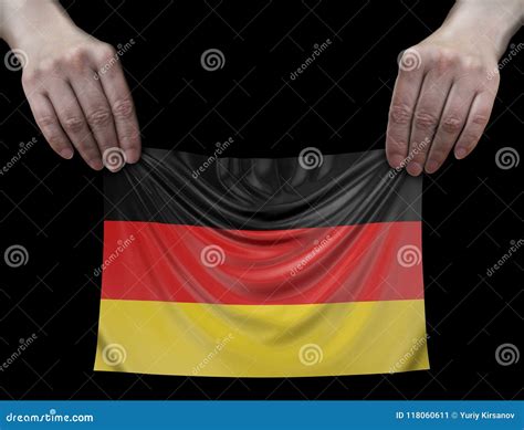Man Holding German Flag Stock Image Image Of Ideas 118060611