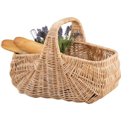 Grand Panier Rectangulaire Garnir En Osier Naturel Cdiscount Maison