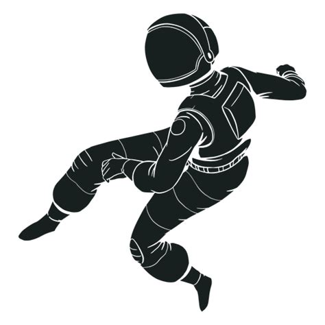 Cool Pose Silhouette Astronaut Transparent Png And Svg Vector File