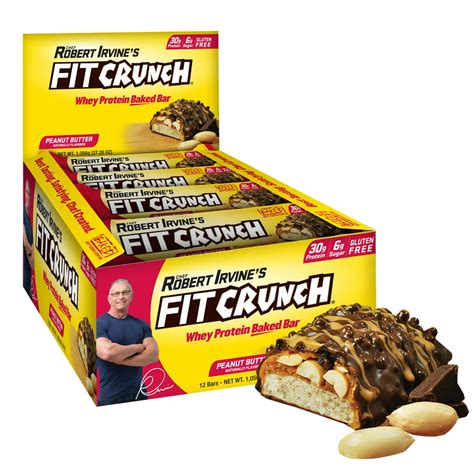 Fit Crunch Protein Bar Chocolate Peanut Butter 30g Protein 12 Ct