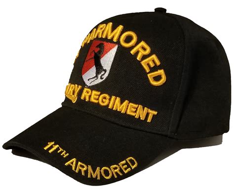 11th Armored Cavalry Regiment Acr Baseball Cap Us Army Black Horse Hat