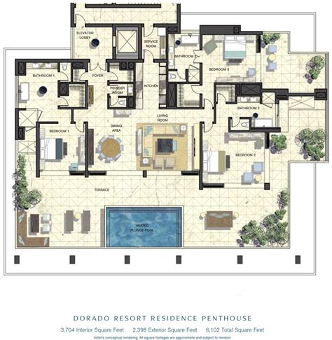 Penthouse Luxury Penthouse Floor Plan Penthouse Apartment Floor Plan Architectural Floor Plans