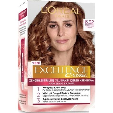 Loreal Paris Excellence Cool Creme 6 32 Altın Açık Kahve Saç