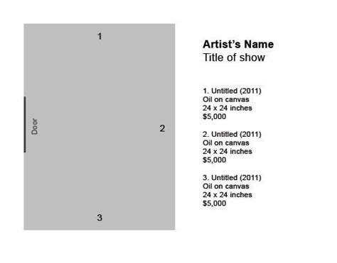 Free Art Gallery Labels Template Printable Templates