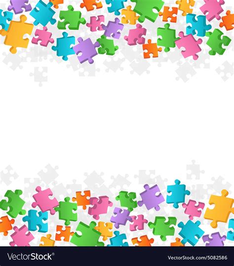 Bright Jigsaw Puzzle Background Royalty Free Vector Image