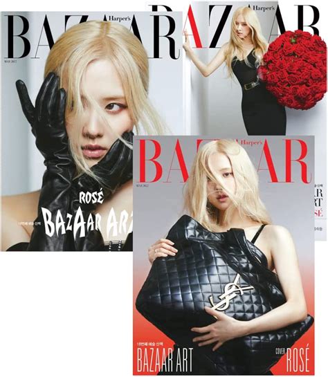 dreamus [magazine] bazaar magazine korean may 2022 blackpink rose got7 mark moonbin [cover