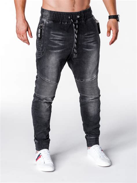 Mens Jeans Joggers P649 Black Modone Wholesale Clothing For Men