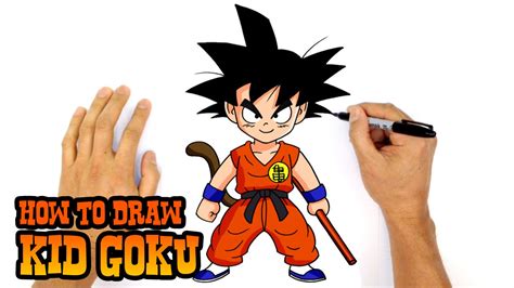 How To Draw Kid Goku Dragon Ball Z Youtube