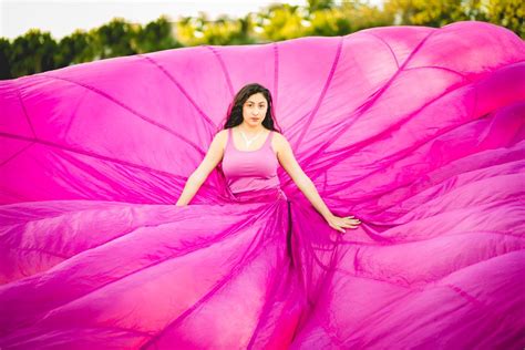Parachute Dress For Stylish Senior Photo Session