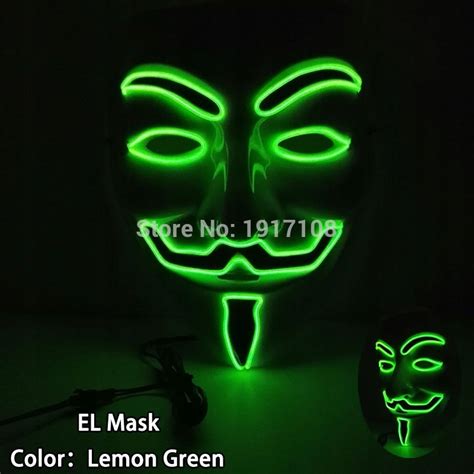 Maska Led Anonymous Impreza Karnawał Halloween 7600262788 Allegropl