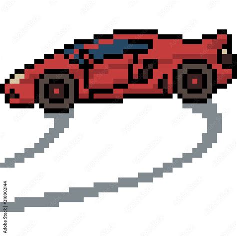 Vector Pixel Art Sport Car Stock Vector Adobe Stock