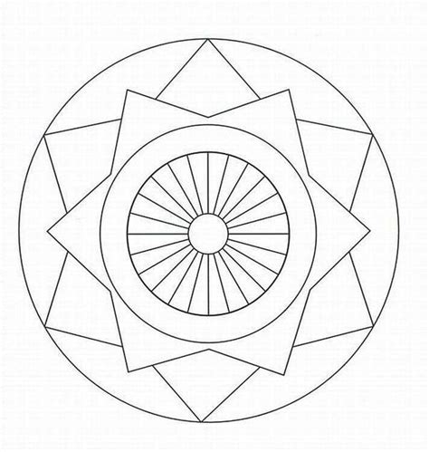 Semplici Disegni Geometrici Semplici Mandala Da Colorare Disegni Da