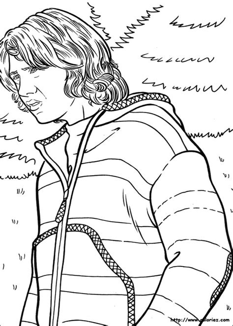 Coloriage harry potter à imprimer dessin de harry potter à colorier une cicatrice en forme d'éclair, des lunettes rondes, de courts cheveux noirs éternellement en bataille ? COLORIAGE - Coloriage de Ron dans les bois