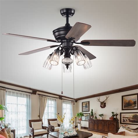 However, your ceiling fan collects dust on the blades as it runs, and unless you want dust flying around your room, you need to clean your ceiling fan blades regularly. 52 in Indoor Black Brown Reversible Ceiling Fan with Clear ...