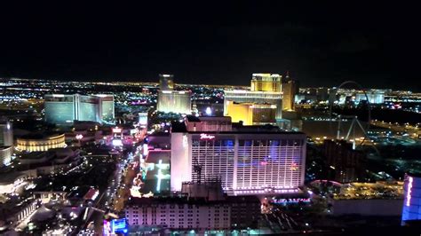 Spectacular 360 Degree Night View Of Las Vegas Strip From