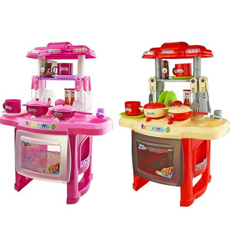 This large wooden kitchen set is perfect for kids to perform cooking role plays with. New Kids Kitchen Set Children Kitchen Toys Large Kitchen ...