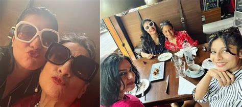 Kajols ‘girls Date With Sister Mom And Nand Mother Daughter Pouting