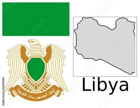 Libya Flag National Emblem Map Stock Image And Royalty Free Vector