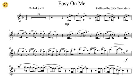 Easy On Me By Adele Flute Solo With Piano Accompanimentsheets Youtube