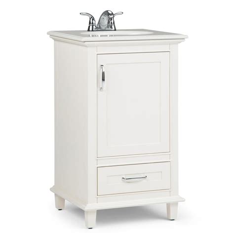 Our in stock tops come in a variety of sizes and finishes. Brooklyn + Max Homer 20 in. Bath Vanity in Pure White with Engineered Quartz Marble Vanity Top ...