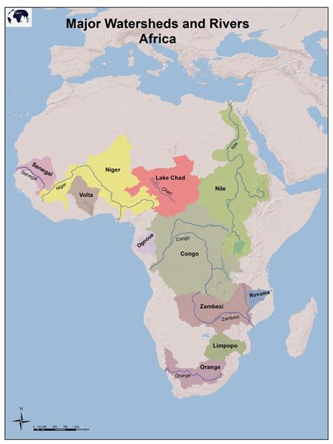 Map Of Africa With Rivers Blank World Map