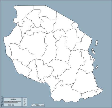 Tanzania Free Map Free Blank Map Free Outline Map Free Base Map