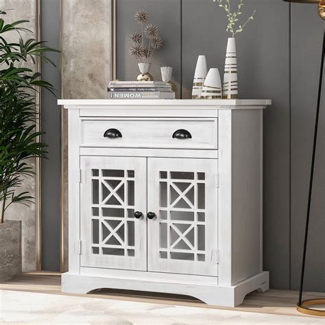 Buffet Cabinet Modern Farmhouse Wooden Sideboard Storage Cabinet With