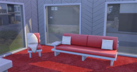 Rainbow Of Couches And Chairs With Fur Throw And Pillows For Sims 4