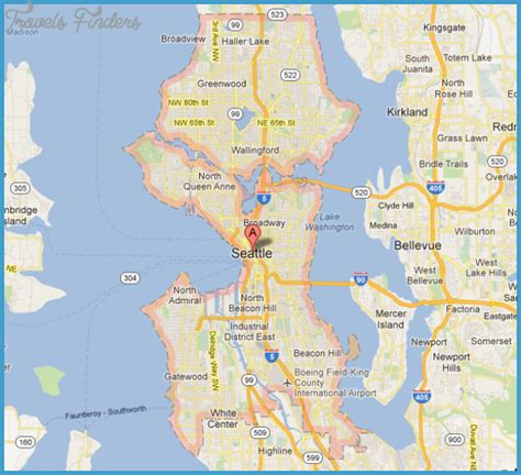 Seattle Map Tourist Attractions Travelsfinderscom