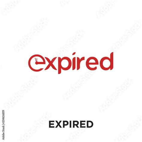 Expired Logo Isolated On White Background Colorful Vector Icon Brand