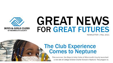 Fall 2021 Boys And Girls Clubs Of Monmouth County