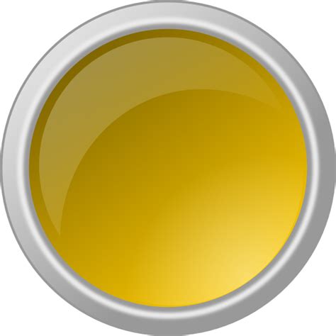 Glossy Yellow Button Clip Art At Vector Clip Art Online
