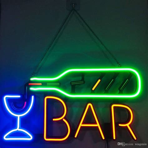Buy Best And Latest Brand High Quality Bar Led Sign Lighted Neon Electric Display Bar Sign For
