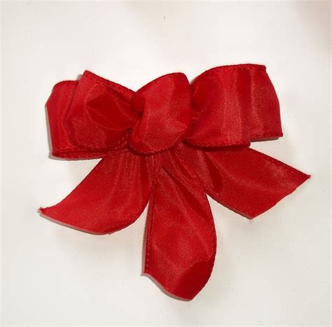 Christmas Tree Bows In Red Set Of 6 Garland Bows Small Tree Etsy