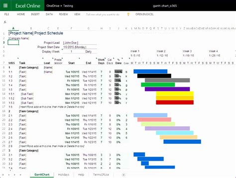 10 Microsoft Excel Gantt Chart Template Excel Templates