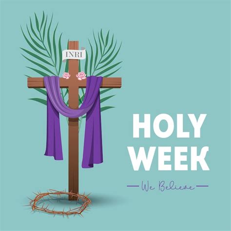 Premium Vector Holy Week Catholic Tradition Icon Vector Illustration