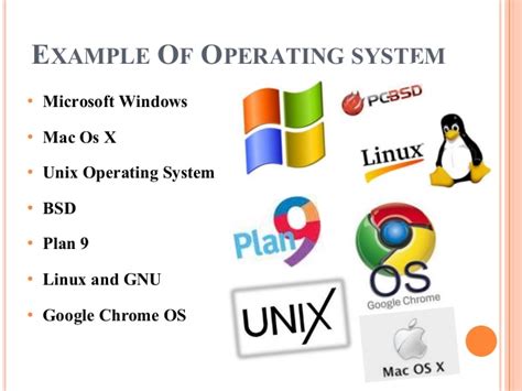 Examples Of Operating System