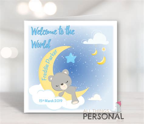 Welcome To The World Baby Boy Card All Things Personal