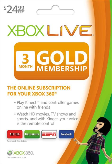 Buy Xbox 360 Xbox 360 Live 3 Month Gold Subscription Card