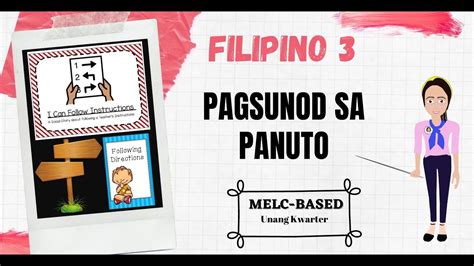 FILIPINO 3 WEEK 6 Pagsunod Sa Panuto MELC BASED YouTube