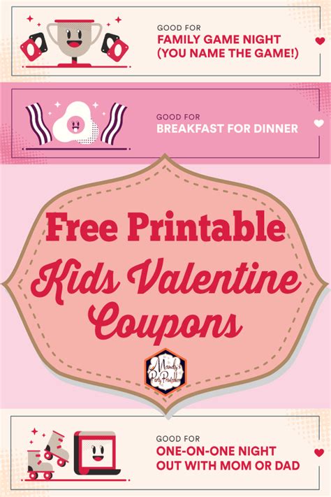 Printable Free Love Coupons For Valentines Day Mandys Party Printables
