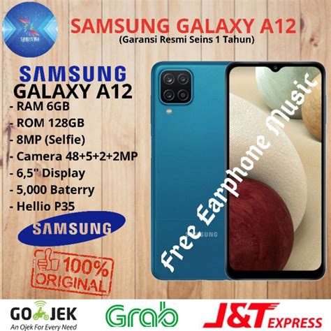 Jual Samsung Galaxy A12 Ram 6gb Rom 128gb 6128 And 4128 Garansi Resmi 1 Tahun Indonesiashopee