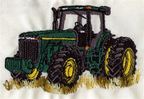 Green Tractor Cc0078 Embroidery Design By Country Design