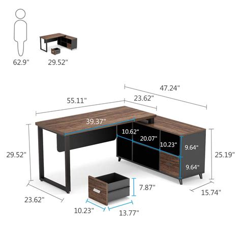 Buy Tribesigns L Shaped Computer Desk 55 Inch Large Executive Office