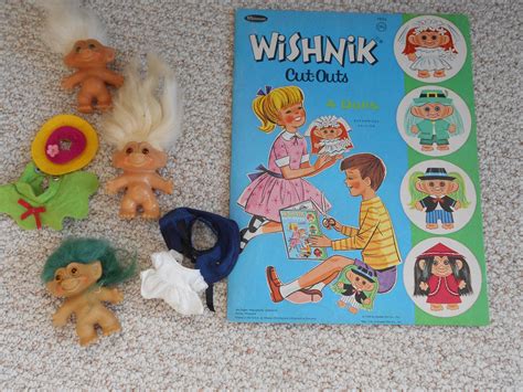 Vintage Wishnik And Dam Trolls And Wishnik Cut Outs Paperdolls Antique