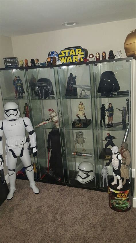 A Starwars Display Made From Ikea Detolf Bookcases Star Wars Room
