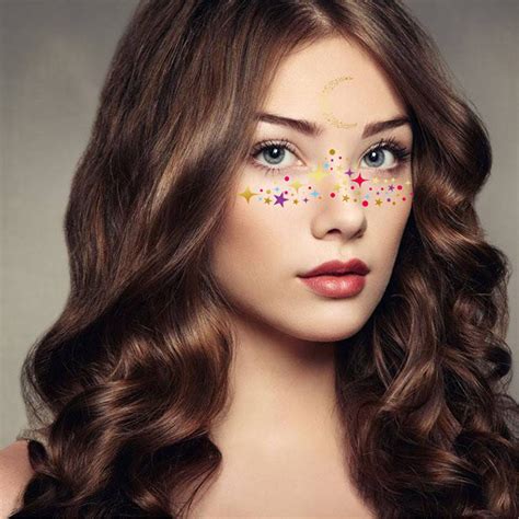 Metal Temporary Tattoo Stickers Face Gold Temporary Transfer Tattoo