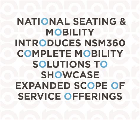 National Seating And Mobility Introduces Nsm360 Complete Mobility