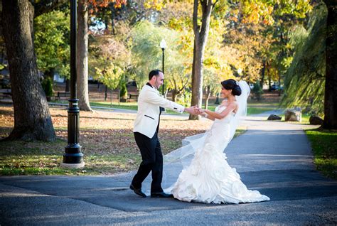 Bride Groom Dance Outdoors